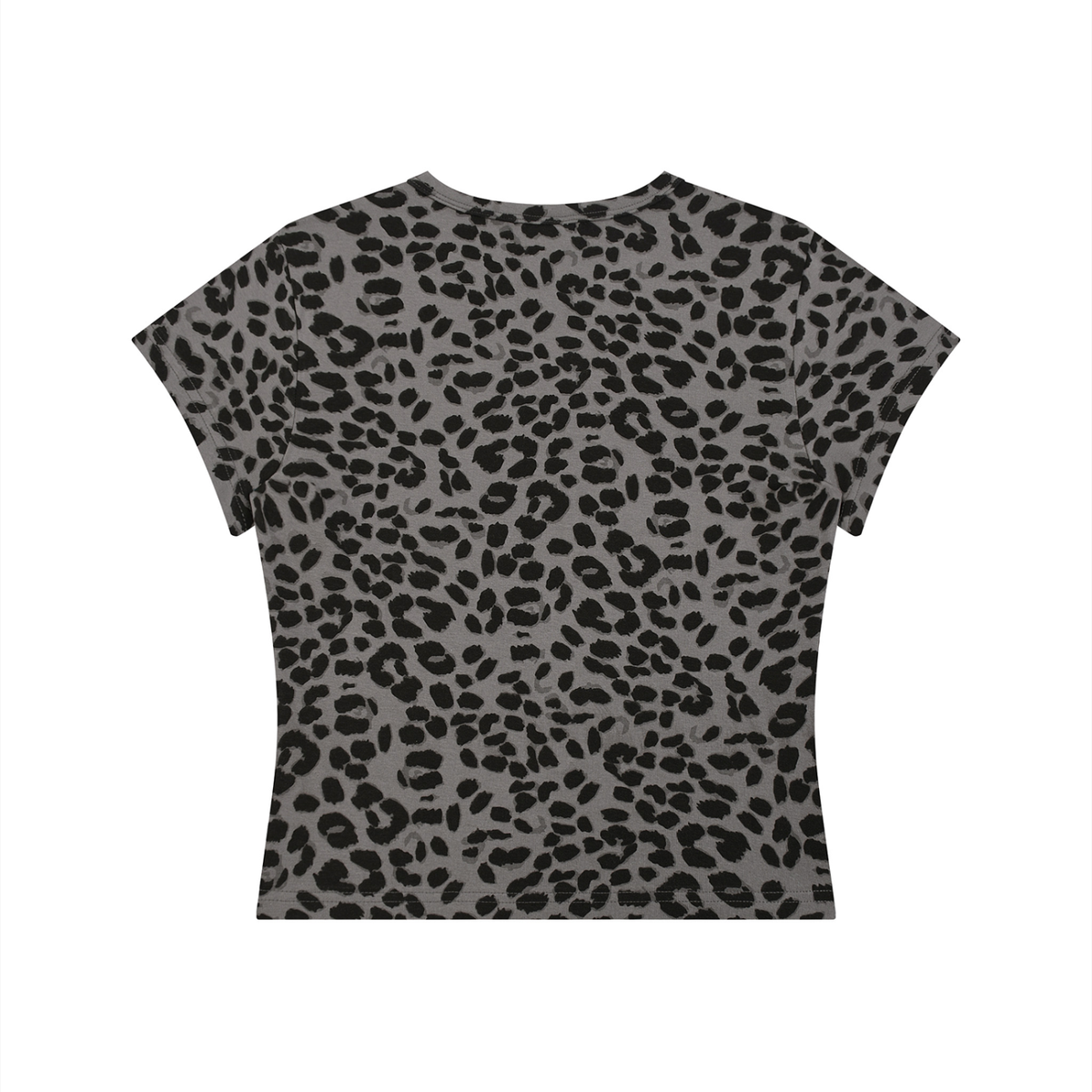 women's cropped pebbles leopard print shirt