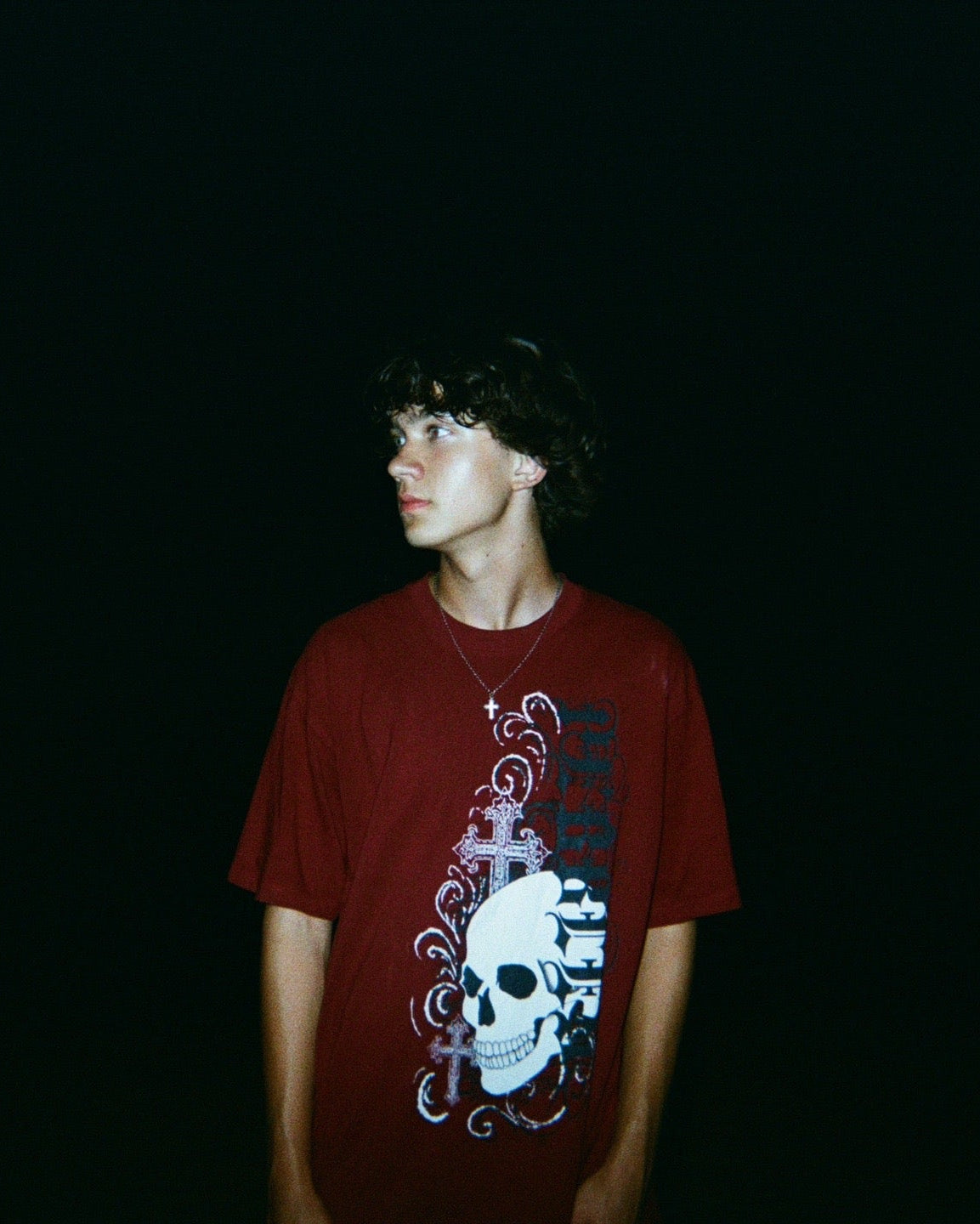 Pebbles red skull tee