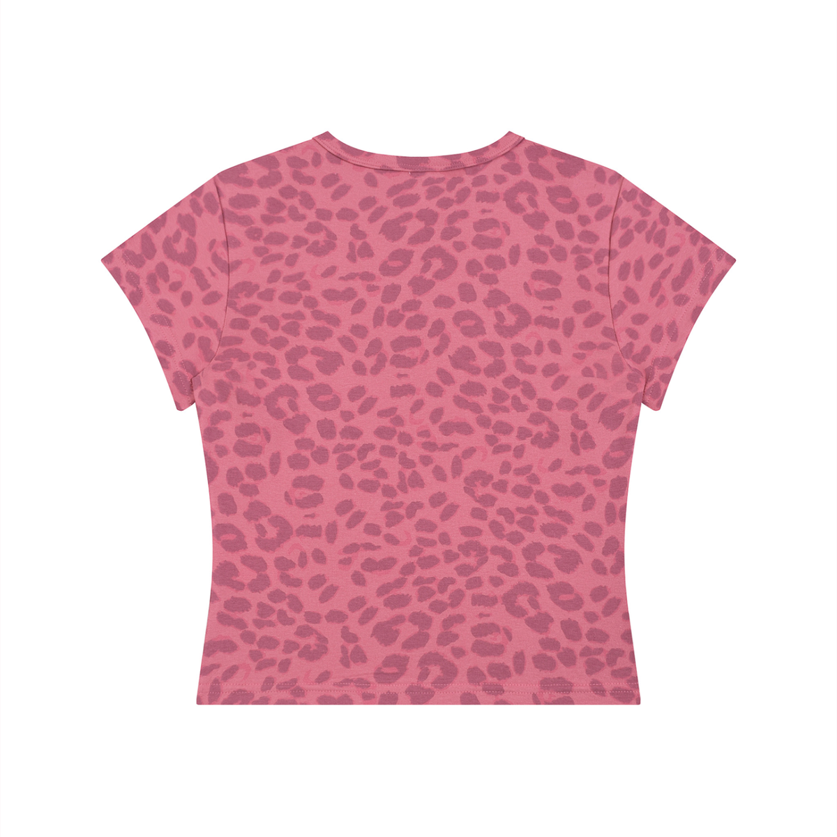 women's cropped pebbles leopard print shirt