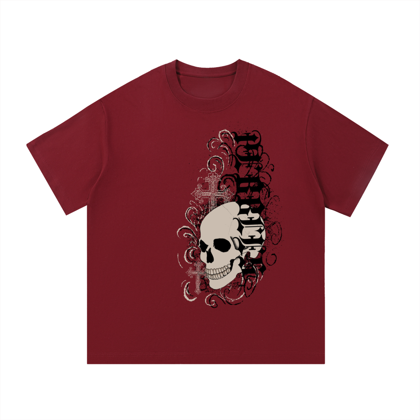 Pebbles red skull tee
