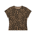 women's cropped pebbles leopard print shirt