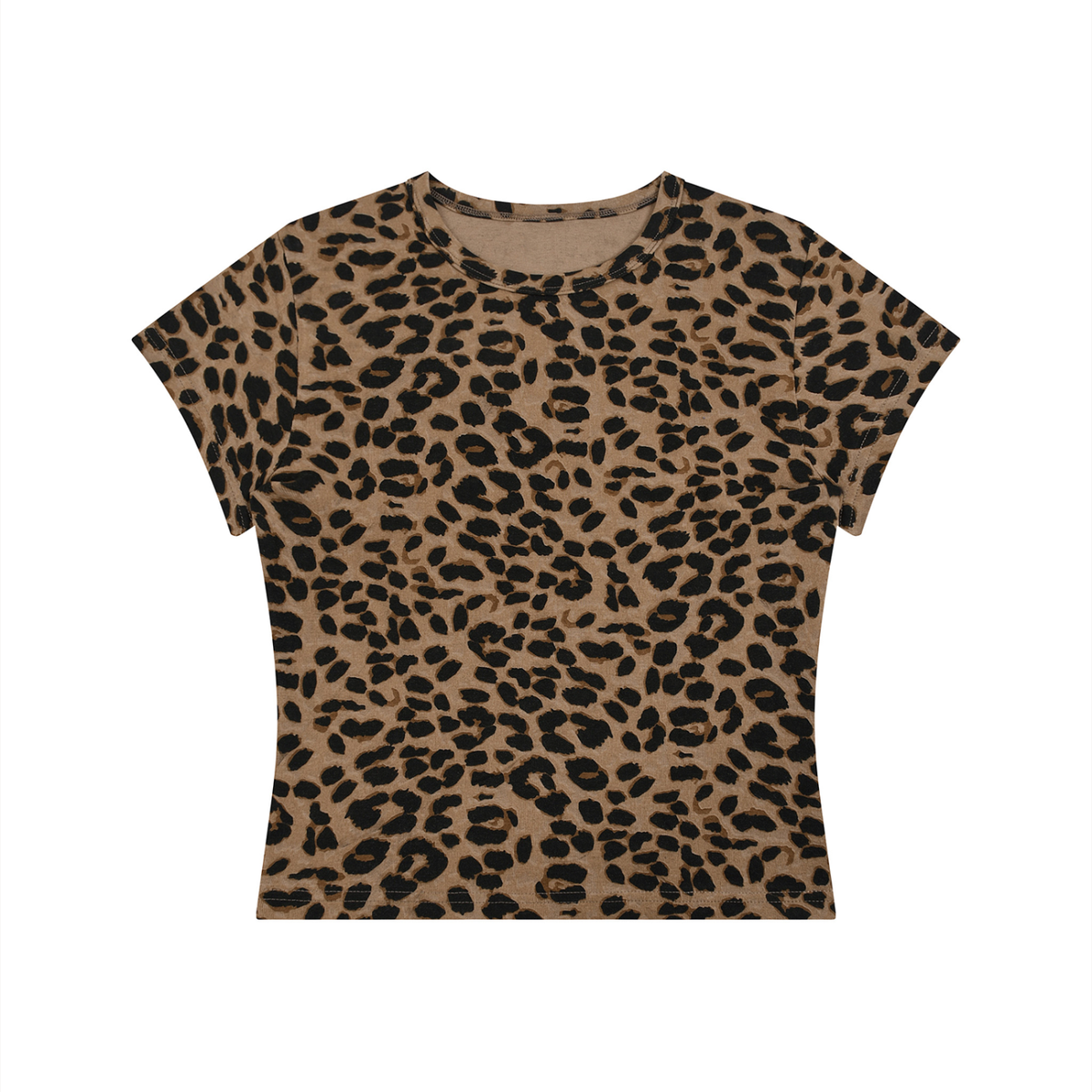 women's cropped pebbles leopard print shirt