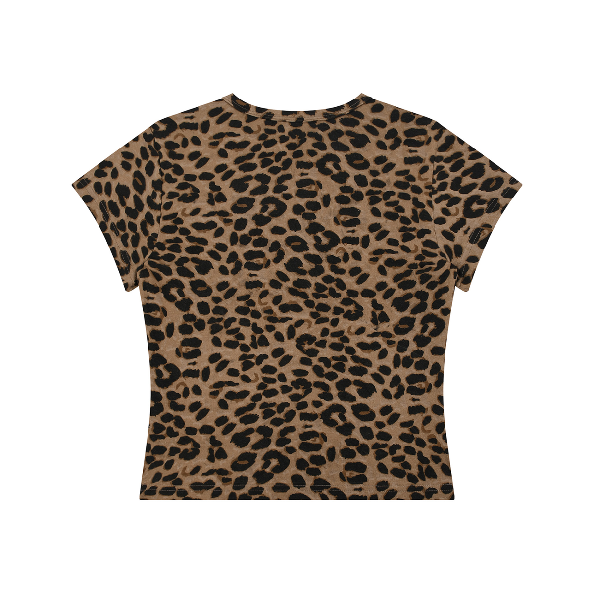 women's cropped pebbles leopard print shirt