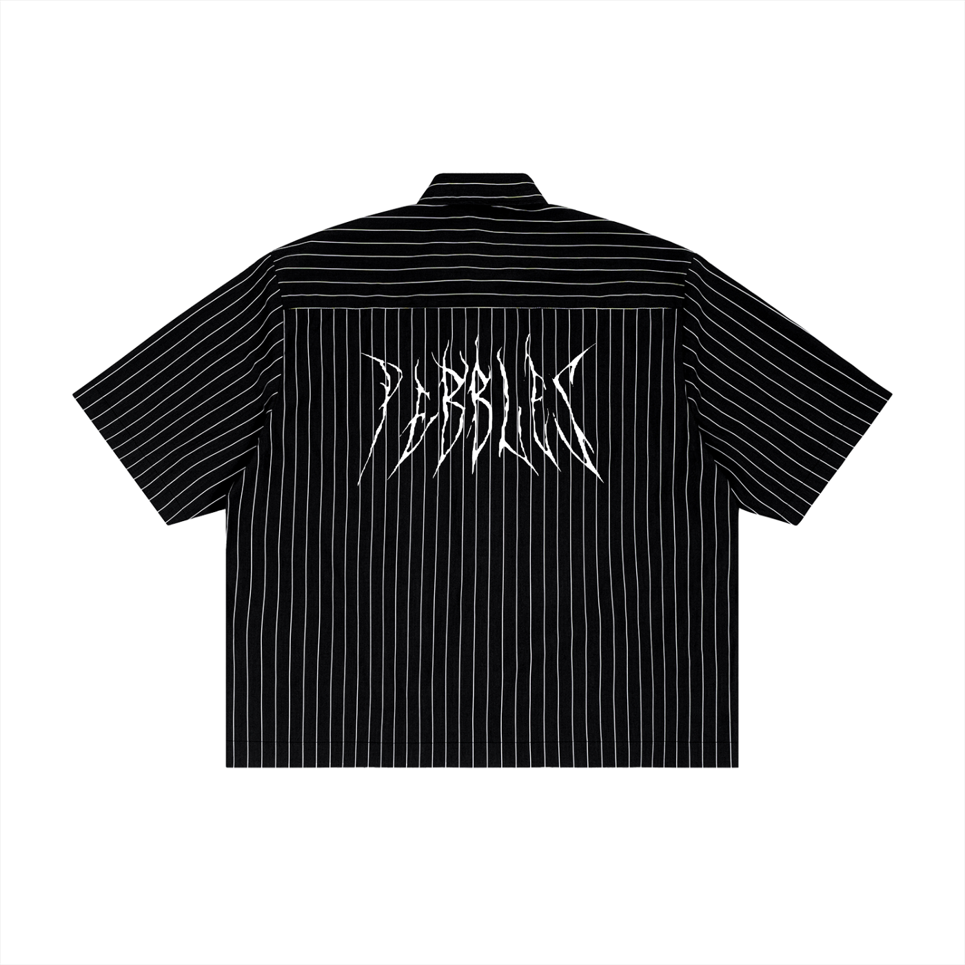 Unisex Striped Boxy Button-Up Shirt