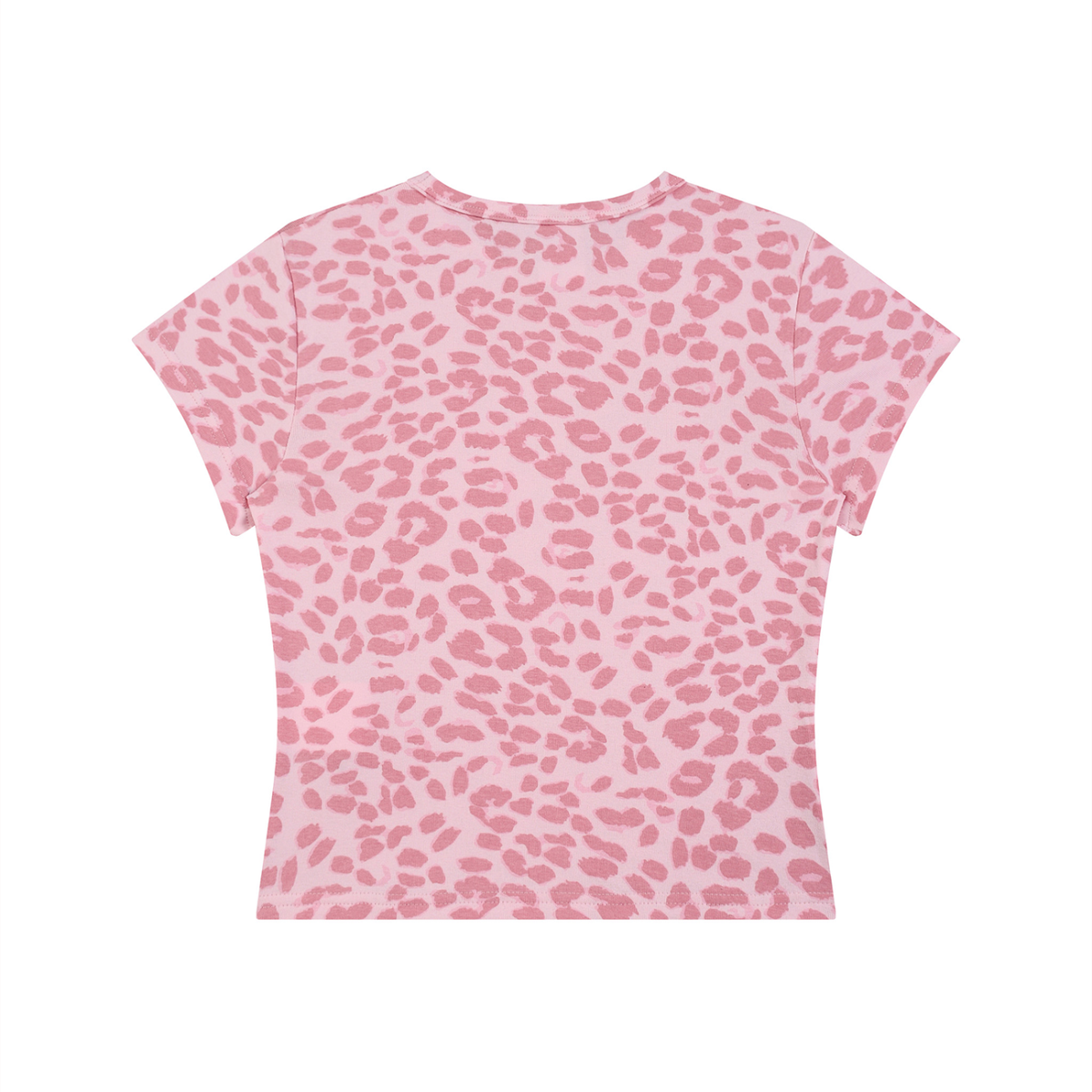 women's cropped pebbles leopard print shirt