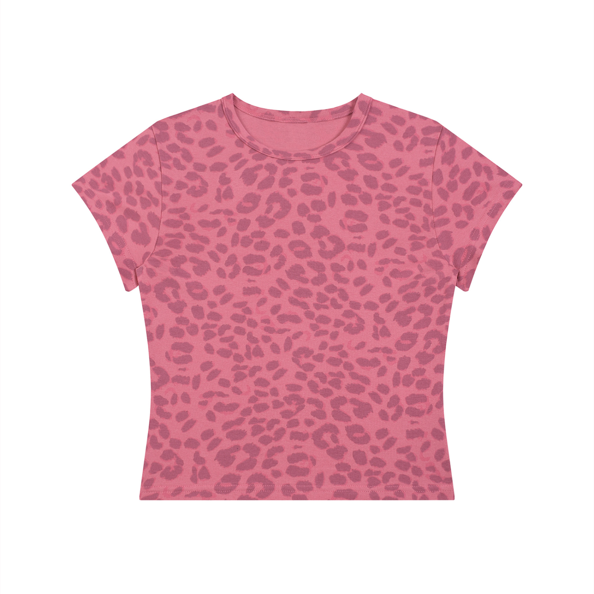 women's cropped pebbles leopard print shirt
