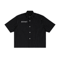 Unisex Striped Boxy Button-Up Shirt