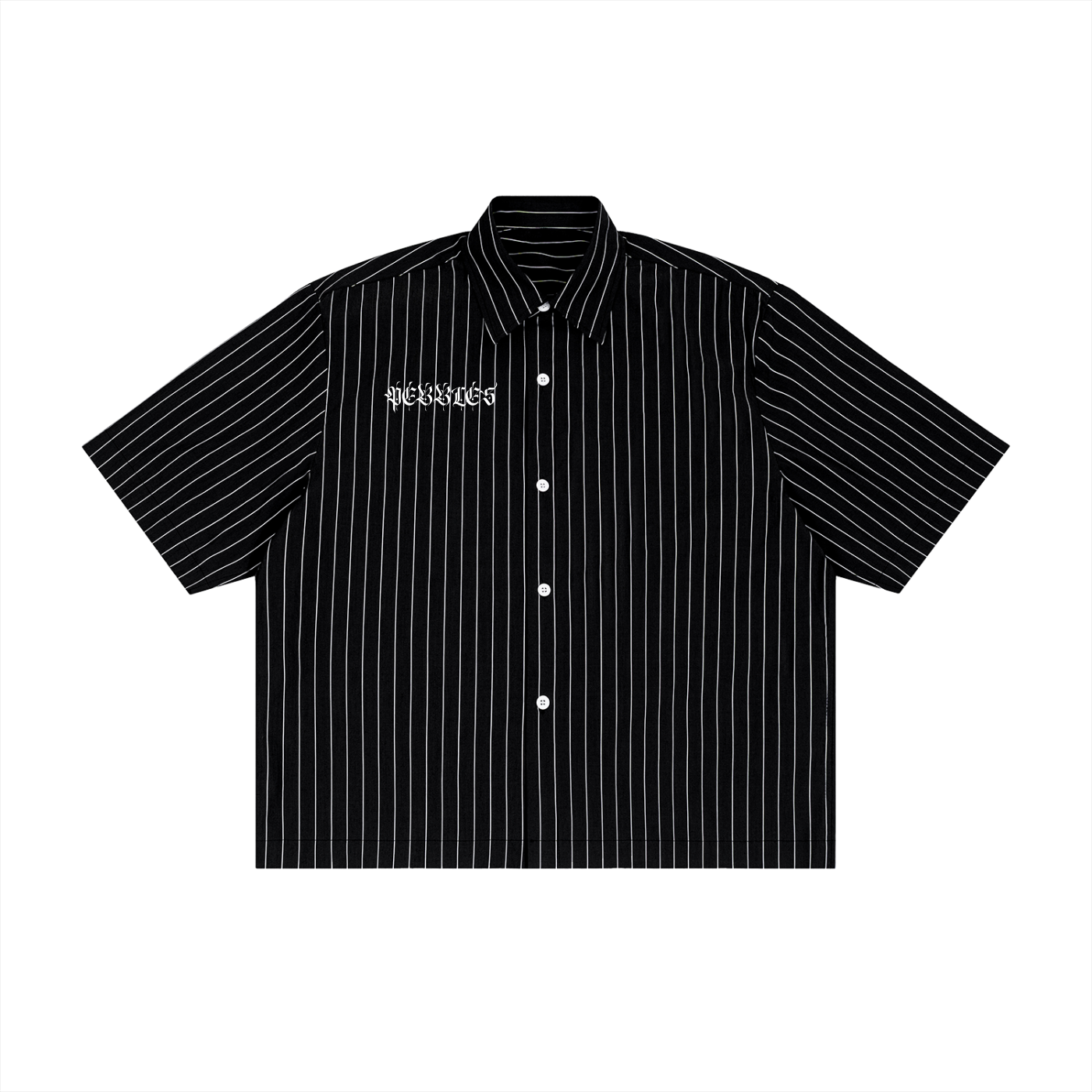 Unisex Striped Boxy Button-Up Shirt