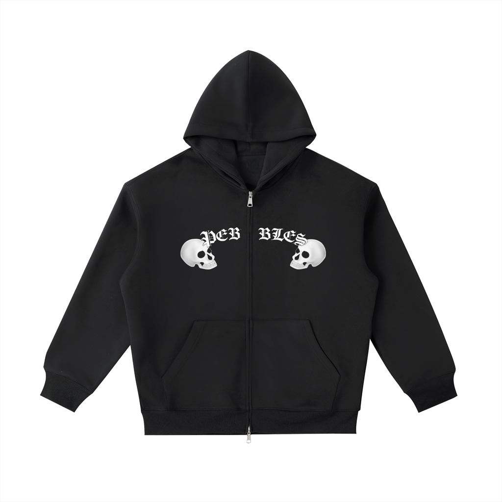 Pebbles limited edition skull zip up