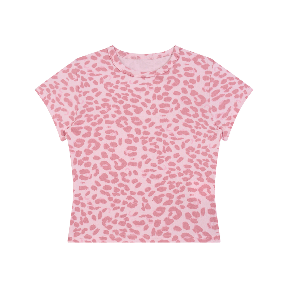 women's cropped pebbles leopard print shirt